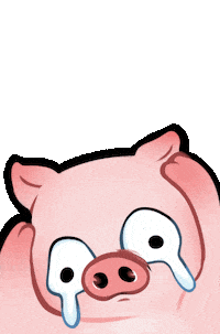 Sad Pig Sticker