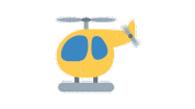 Travel Helicopter Sticker by EmojiVid