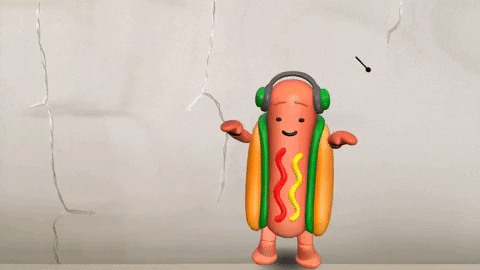 trulysocial giphygifmaker hotdog snapchat filter truly social GIF