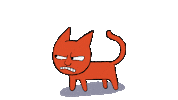 Over It Cat Sticker by Simon Super Rabbit