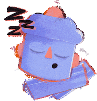metadigital tired sleep robot sleeping Sticker