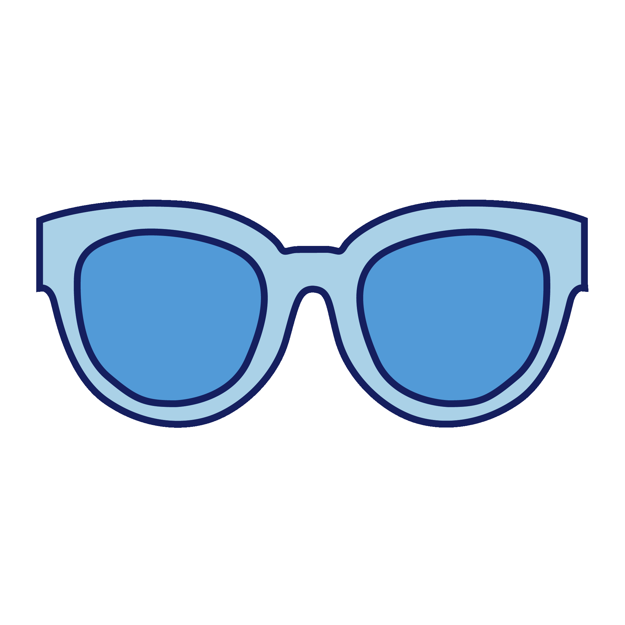 CancerCouncilQLD summer sunglasses hat umbrella Sticker