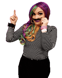Point Mustache Sticker by Wealthy Queen Movement