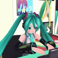 Shocked Hatsune Miku GIF