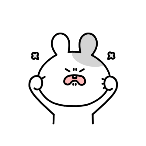 BBANGSIL giphyupload angry rabbit stress Sticker