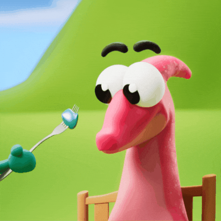 Feed Me Thank You GIF by Claynosaurz