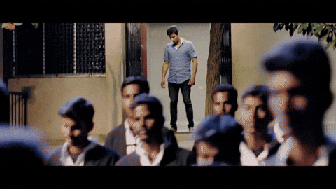 Dalaaep giphyupload jiiva standing mugamoodi movie GIF