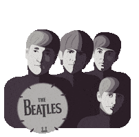 The Beatles Vintage Sticker by SoulBird DG