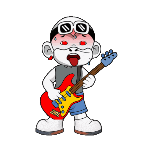 Rock Sweating Sticker by Zhot