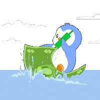 To The Moon Crypto Sticker by Pudgy Penguins