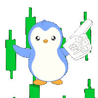 To The Moon Crypto Sticker by Pudgy Penguins