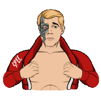 Cyborg Rising Sticker by Spectral Ai