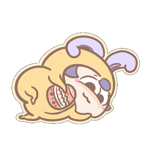 Rabbit Lying Sticker