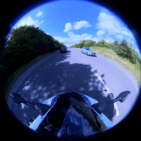 Dashcam Footage of Motorcyclist's Dangerous Drivin