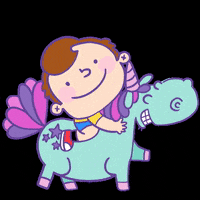 lamodraws birthday friday magic unicorn GIF