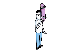 Skateboarding Sticker by Henry Jones