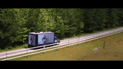 polyvinylrecords driving truck country forest GIF