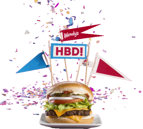 Excited Happy Birthday Sticker by Wendy's