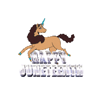 Happy Juneteenth Sticker by Afro Unicorn