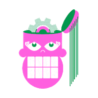 Thinking Brain Sticker by Proto Zwolle