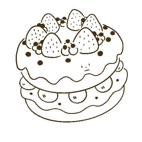 Strawberry Cake Sticker
