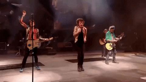 5starradio giphygifmaker band satisfaction the rolling stones GIF