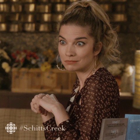 nervous schitts creek GIF by CBC