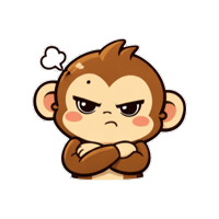 Monkey 怒る Sticker