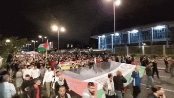 Protesters in Athens March in Pro-Palestine Rally Outside US Embassy