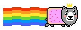 trampt meme rainbow on my way hurry up Sticker