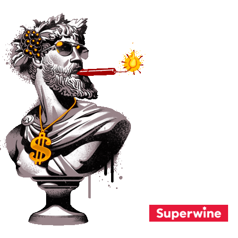 Superwine wine god boom dynamite Sticker