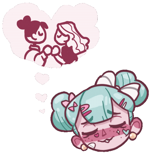 SpookBerry giphyupload heart gay cute girl Sticker
