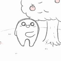 Dan_doodle apple throw away pomme 사과 GIF