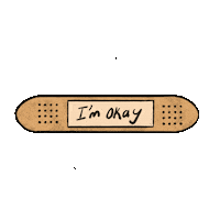 beeglee sad ok okay bandaid Sticker