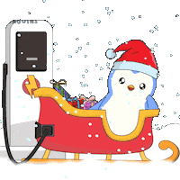 Charging Merry Christmas Sticker by Pudgy Penguins