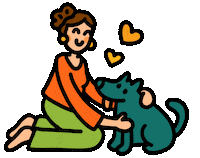 Pet Dog Sticker by Andreea Illustration