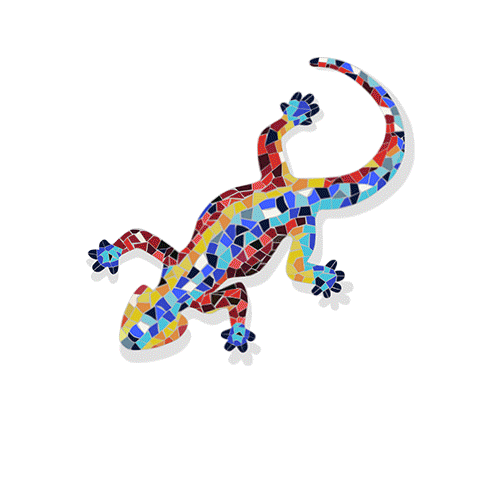 cloudinary giphyupload barcelona lizard gathering Sticker