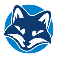 STLCC sports blue white fox Sticker