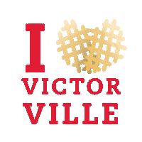 chickfilavictorville red i love vv chickfila Sticker