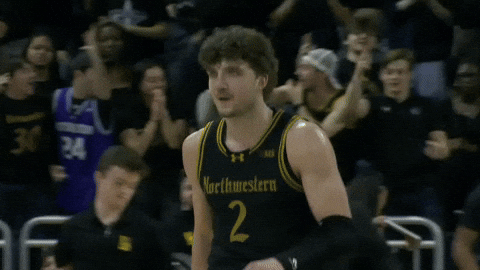 College Hoops Clap GIF by Northwestern Athletics
