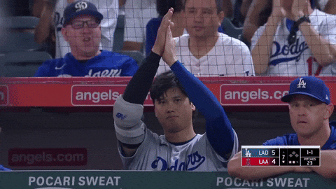 Los Angeles Dodgers Clap GIF by MLB