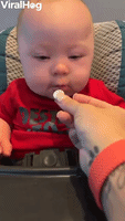 Baby with Down Syndrome Loves Yogurt Melts