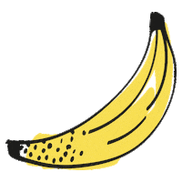 banana fruit Sticker by zoellabeauty