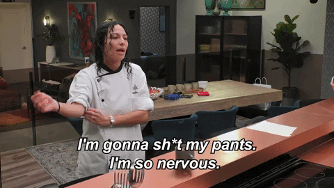 Scared Nervous GIF by Food Club FOX