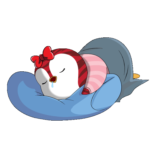 Tired Good Night Sticker by Pudgy Penguins