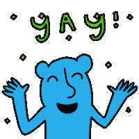 Excited Happy Birthday Sticker