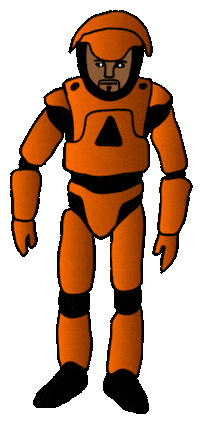 Space Robot Sticker by Illiterate Light
