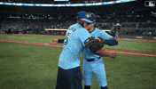 Buffalo Bills Hug GIF by Toronto Blue Jays