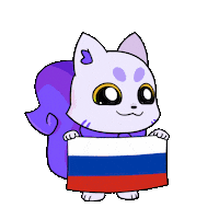 Russian Flag Sticker by Lucky Kat Studios