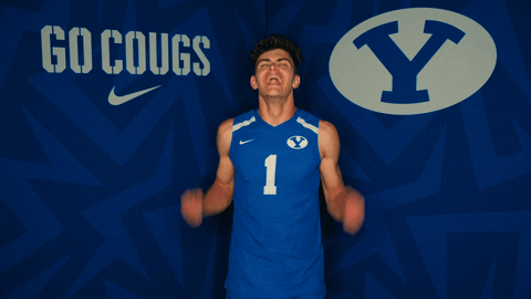Flexing Lets Go GIF by BYU Cougars